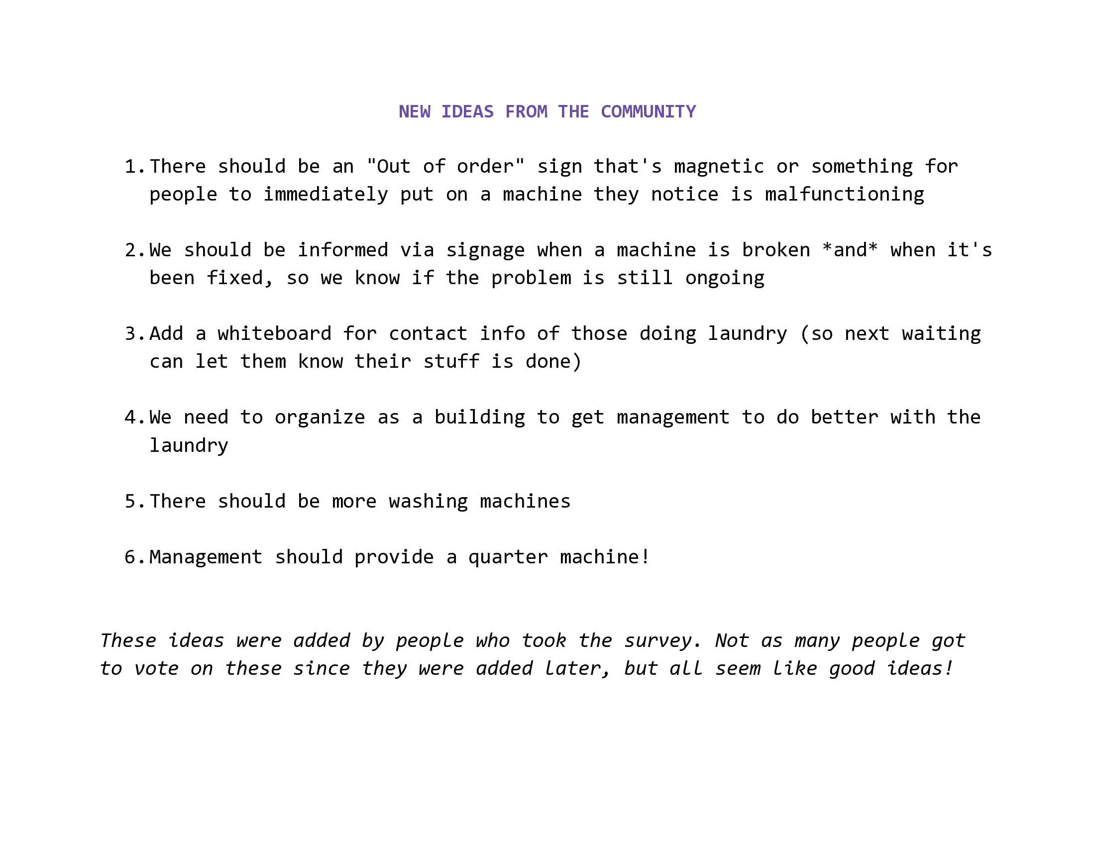 Summary of results page 2