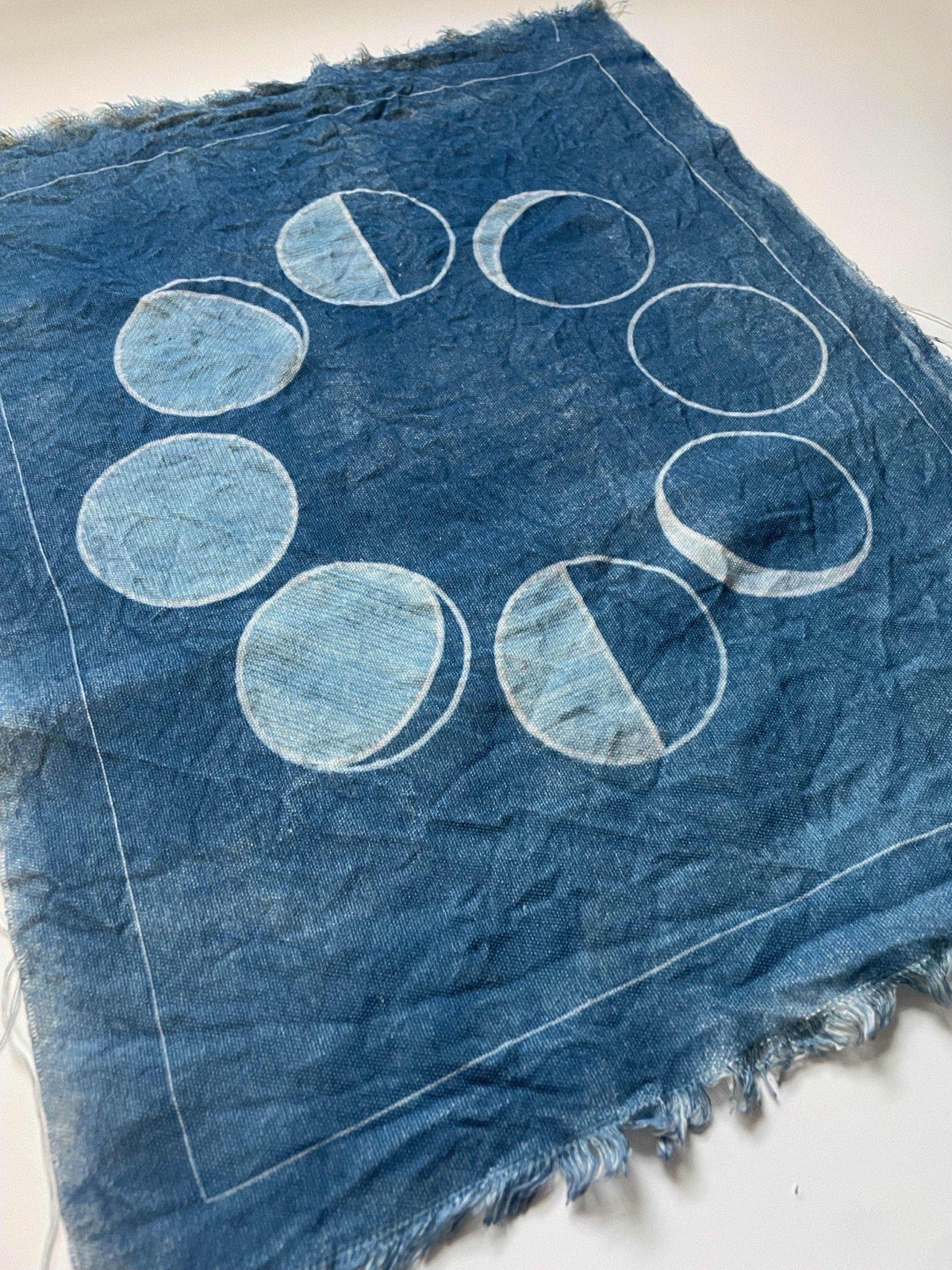 Moon phase cyanotype