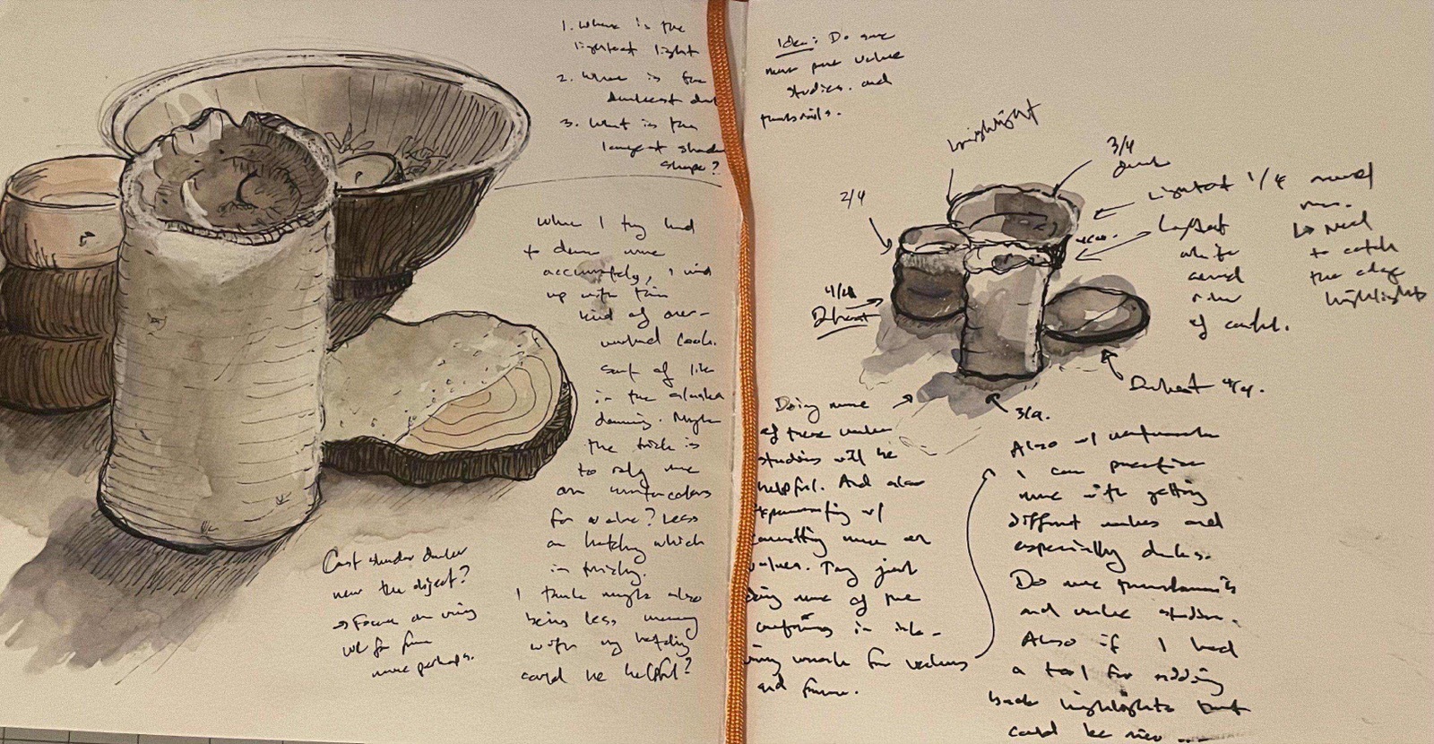 coffee table still life value practice